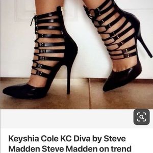 Keisha Cole x Steve Madden Diva Caged Heels